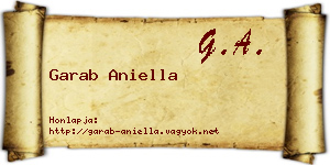 Garab Aniella névjegykártya